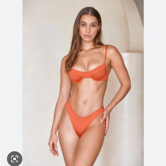 Monday swimwear bathing suit.size large colour is cantaloupe/ orange. - Picture 2 of 5